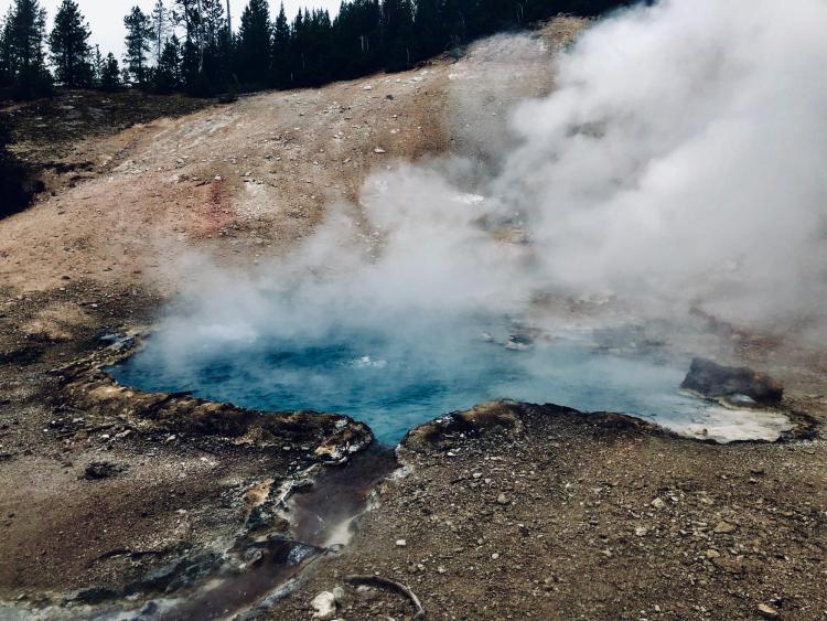hot spring at Yellowstone National Park
