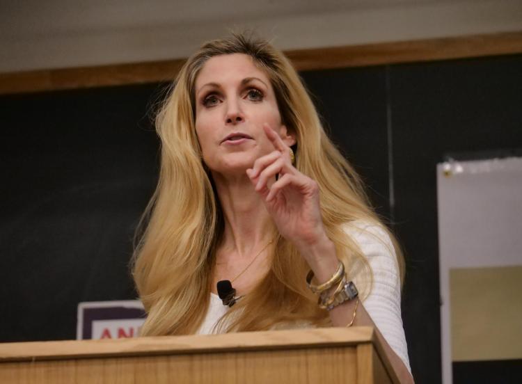 Ann Coulter speaks at CU Boulder. Photo by Casey A. Cass.