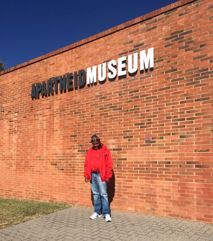 The front of the Apartheid Museum in Johannesburg