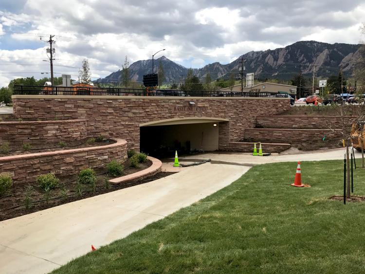 Baseline Road pedestrian underpass as viewed from the northeast