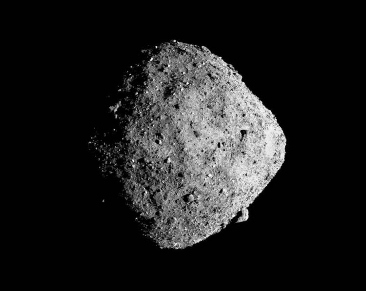 Spacecraft image of the asteroid Bennu