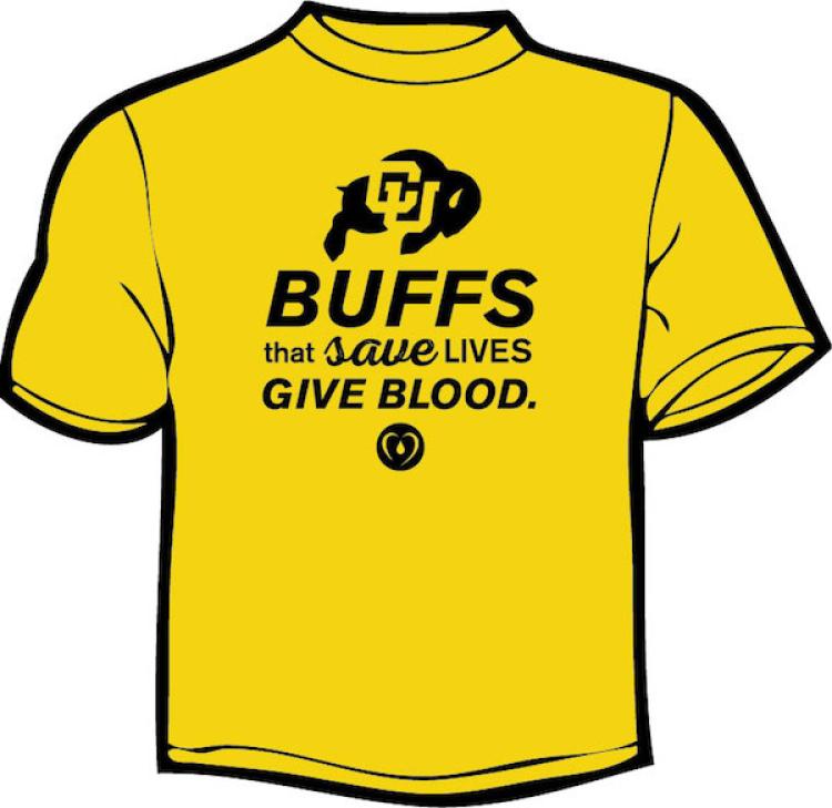 CU Blood Drive Buffs t-shirt