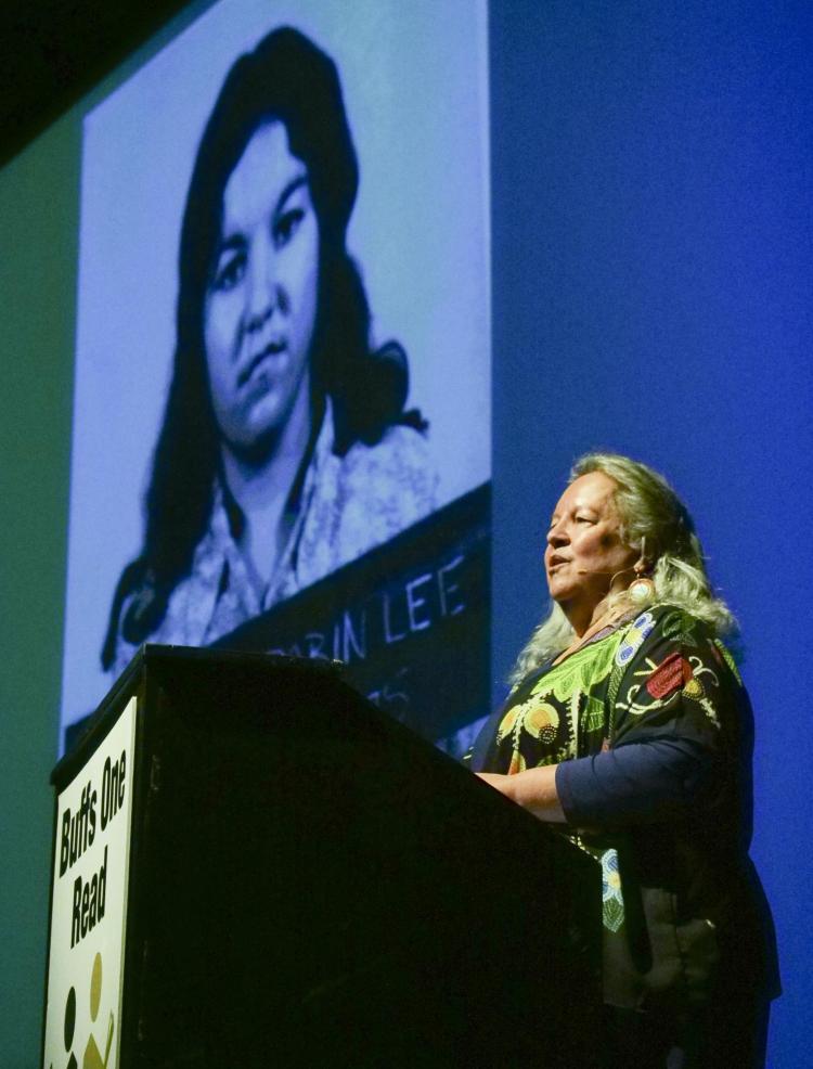 Robin Wall Kimmerer speaks at the Boulder Theater.