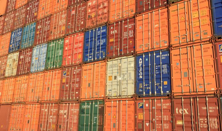 Stock photo of cargo containers