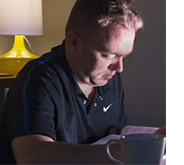 man reading