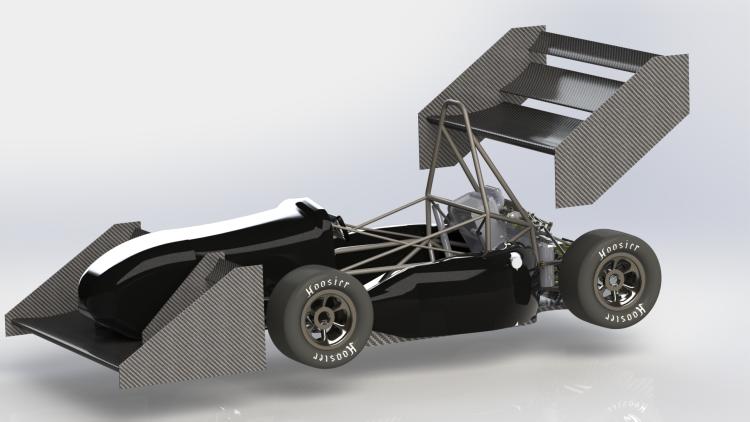 Racing team's car rendering, 1