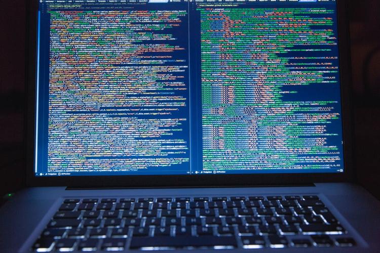 computer screen with code