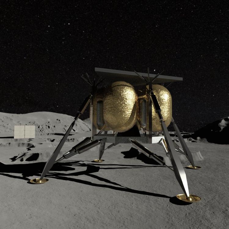 Artist's depiction of a CLPS lander