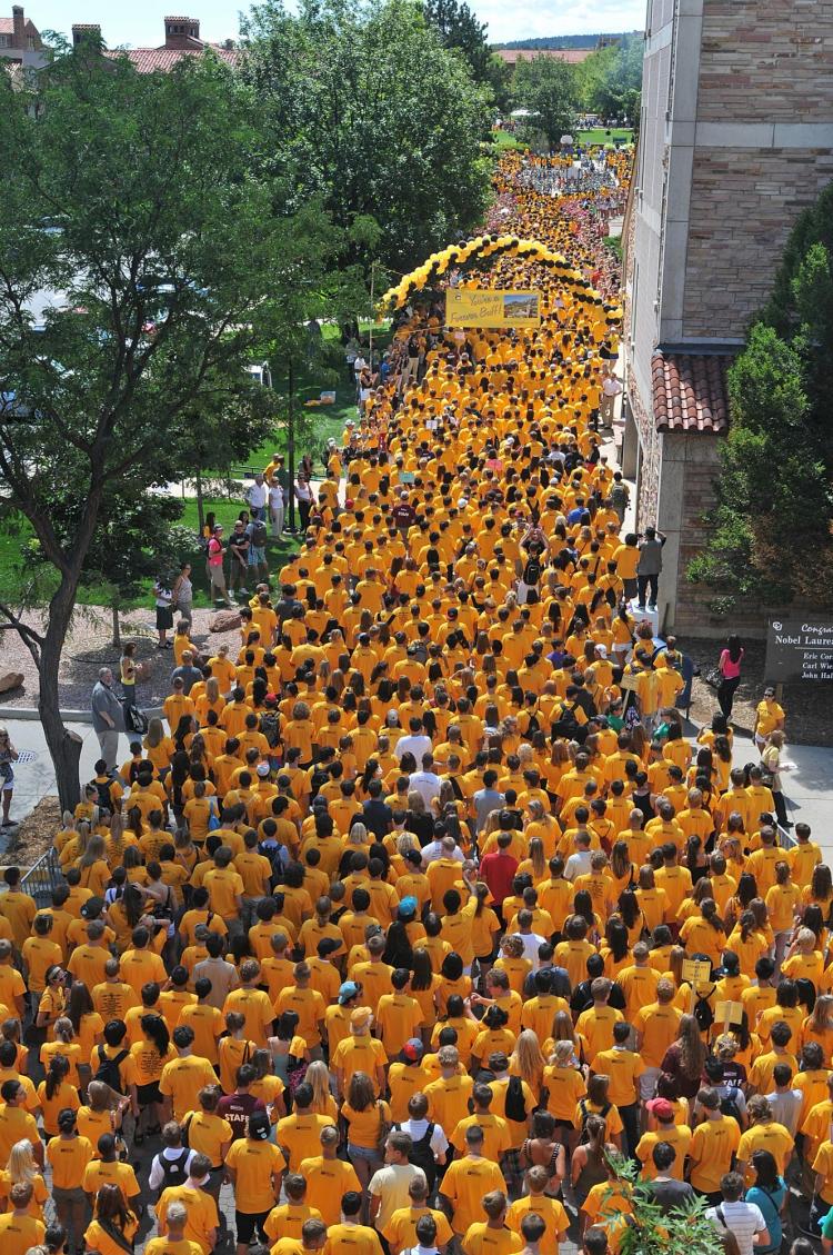 Students attend convocation.