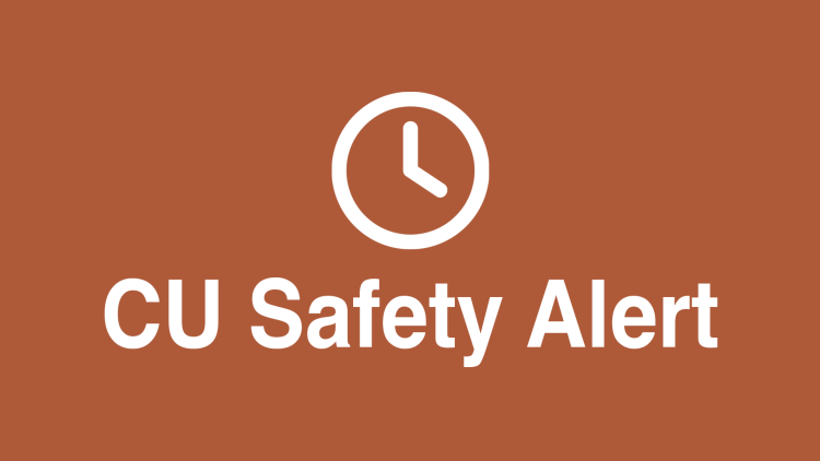 An orange CU Safety Alert banner