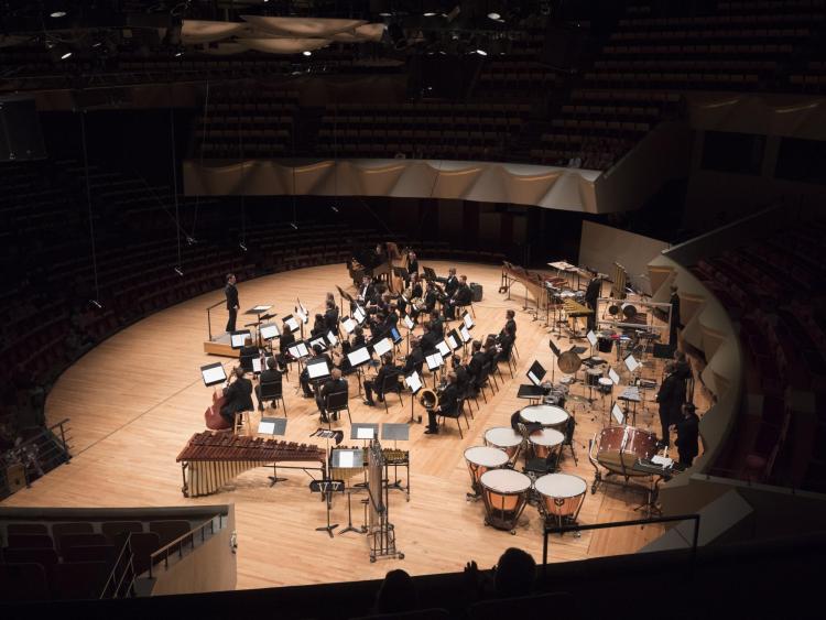 CU Wind Symphony performs at the CU at Boettcher College of Music symphony concert. Photo by Glenn Asakawa.