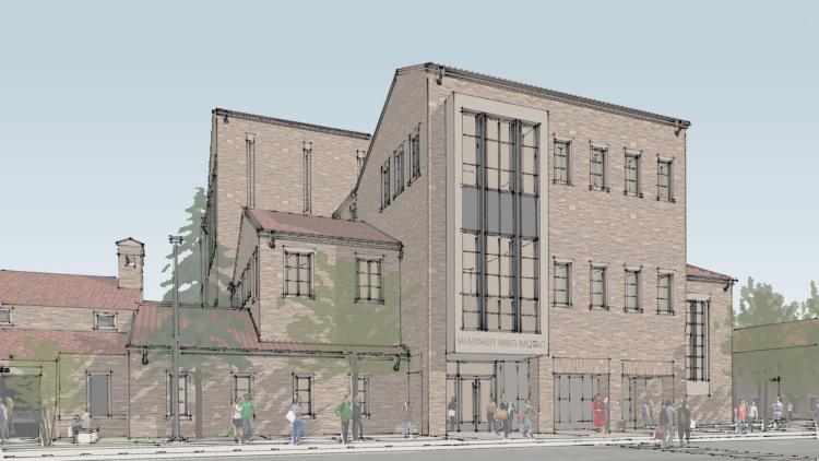 Rendering of addition to Imig Music Building
