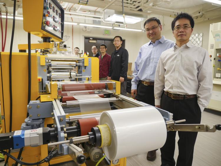 CU boulder researchers demonstrating their newly engineered material