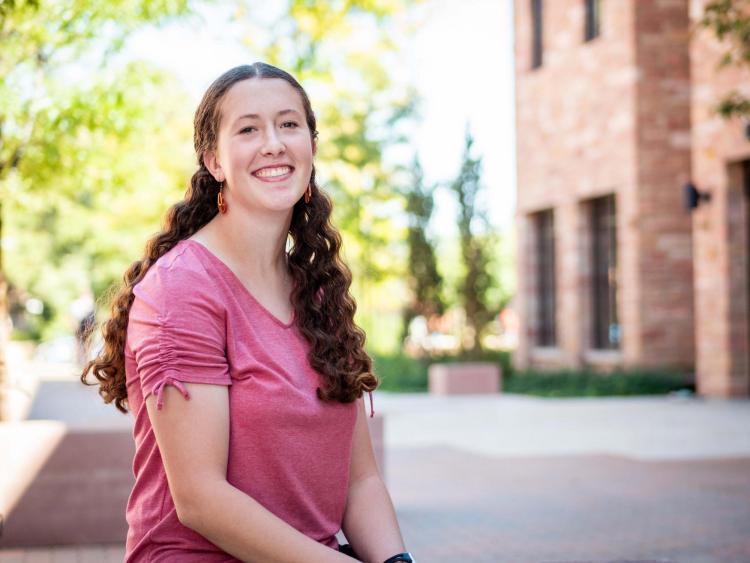 Joelle Westcott on campus
