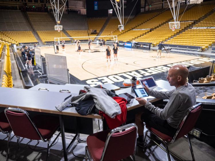 Technical coordinator for women’s volleyball at CU Boulder Eduardo Fiallos