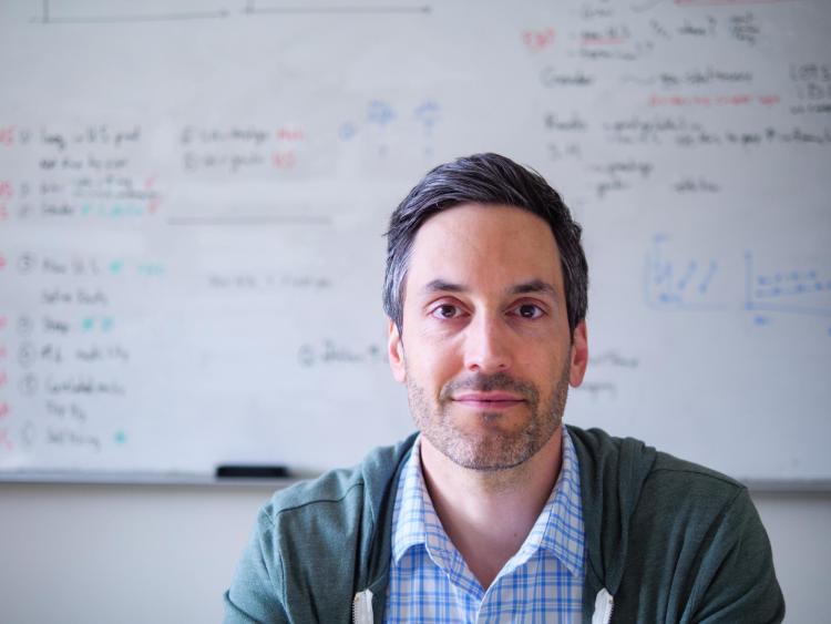 Dan Larremore in his office