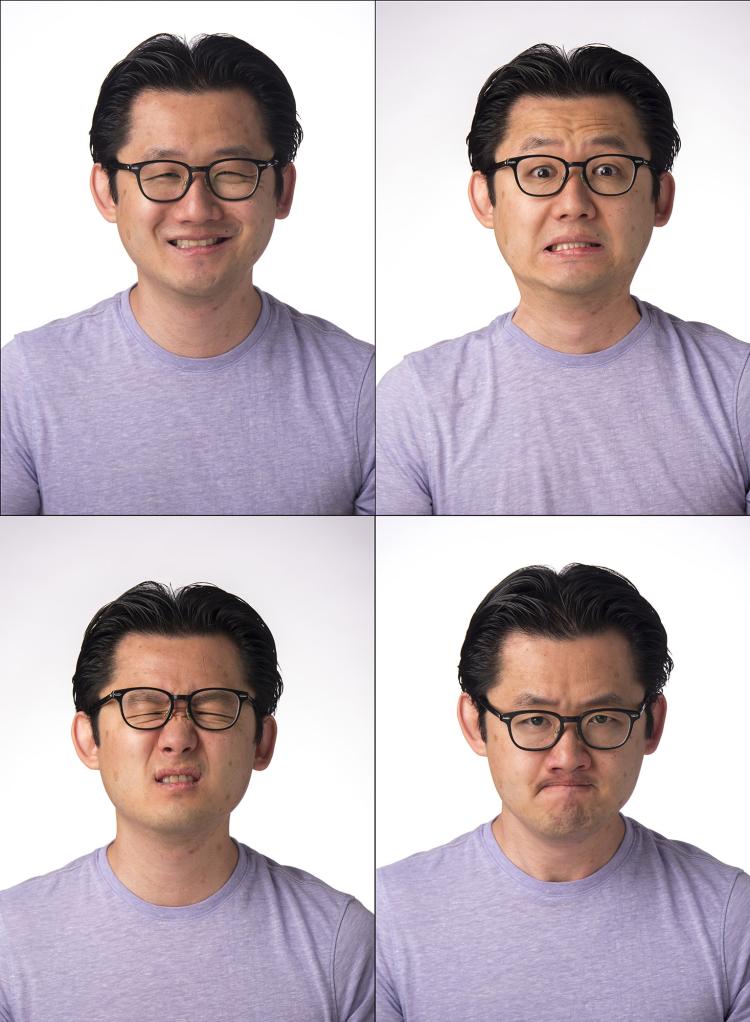 Dan Lee making faces