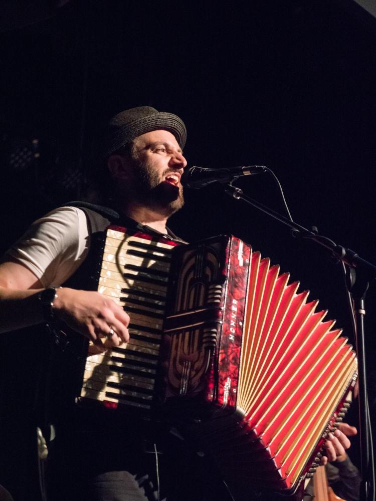 Daniel Kahn & The Painted Bird perform at the Old Main Chapel. The show was sponsored by the Jewish Studies Program among other groups. Photo by Glenn Asakawa.
