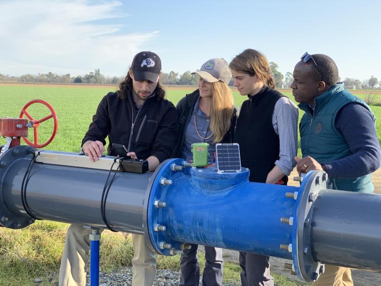 Researchers work on a project to develop a blockchain and sensor platform for groundwater conservation in California.