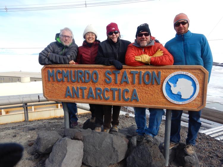 Faculty in Antarctica for research.