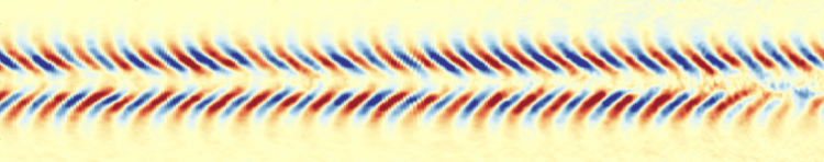 Computer simulations of the sun's dynamo over several hundred years. During "normal" solar cycles (top), that dynamo forms symmetrically in the sun's northern and southern hemispheres and moves steadily toward the equator, before resetting.