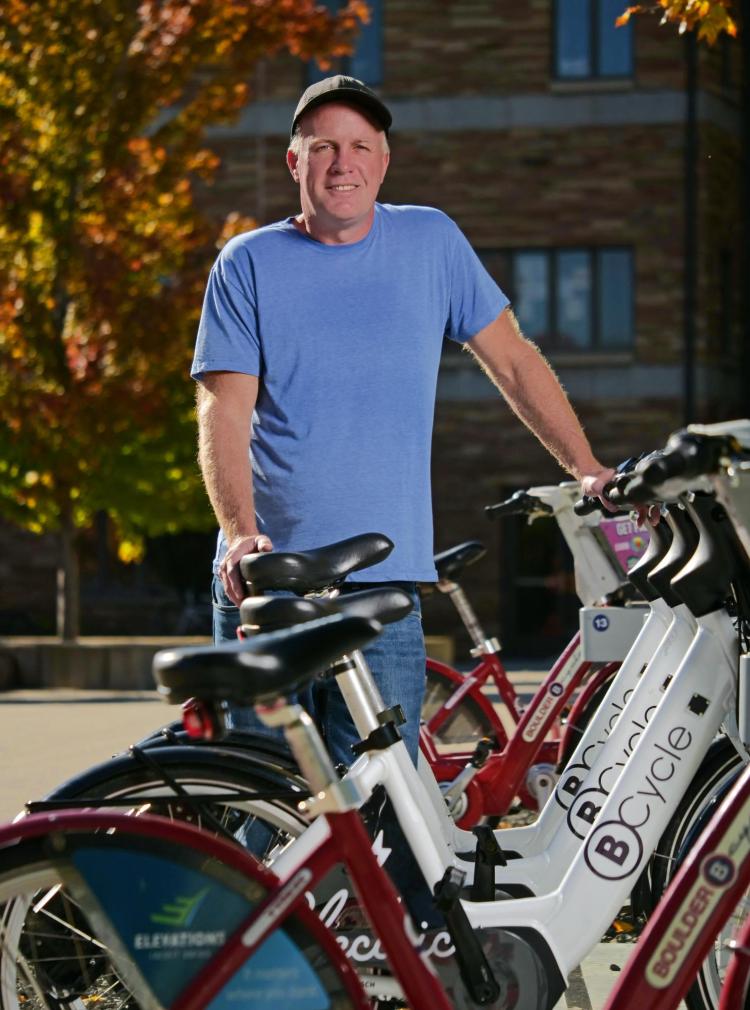 Eric Heltne at BCycle bike station