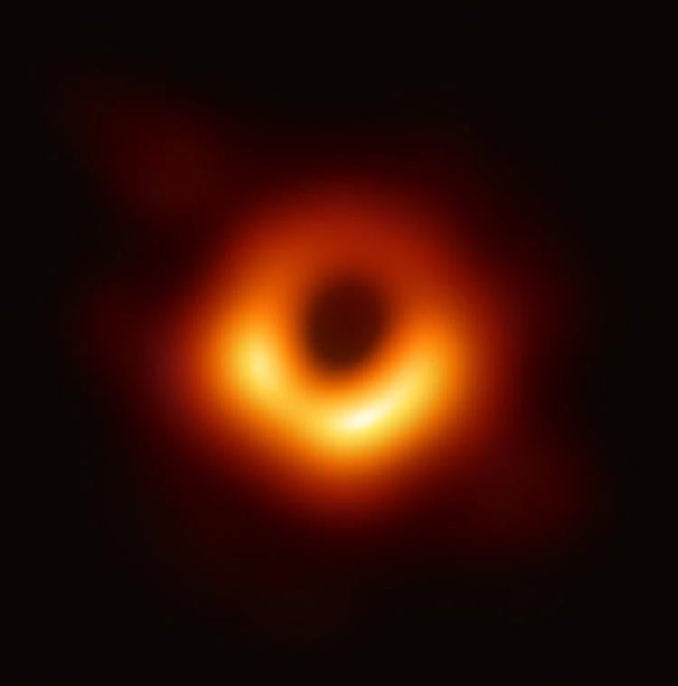 The black hole at the center of the Messier 87 galaxy.