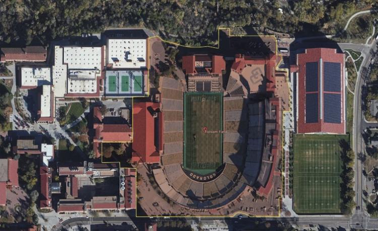 Folsom Field perimeter map