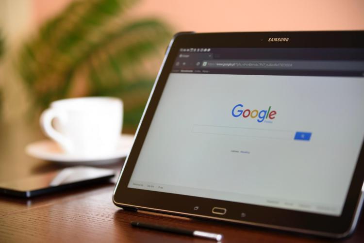 Google on tablet device