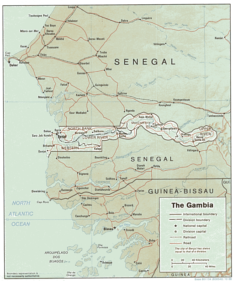 Map of gambia