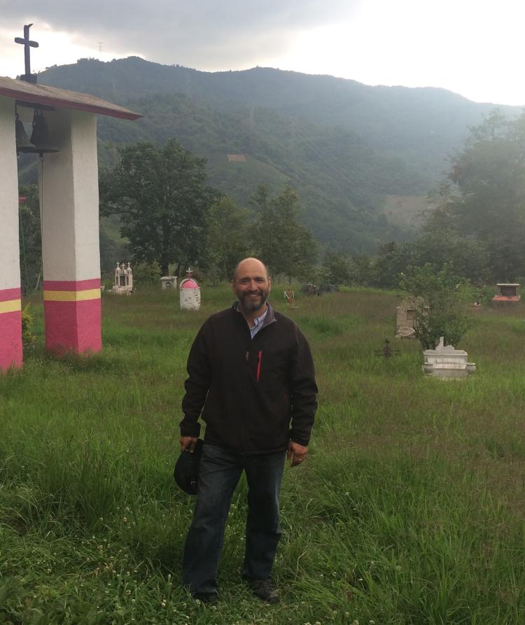 Gerardo Gutierrez in a cemetery