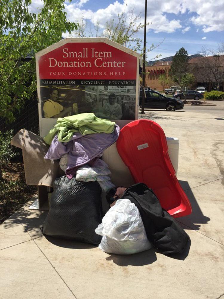 Give-n-Go small-item donation center on campus