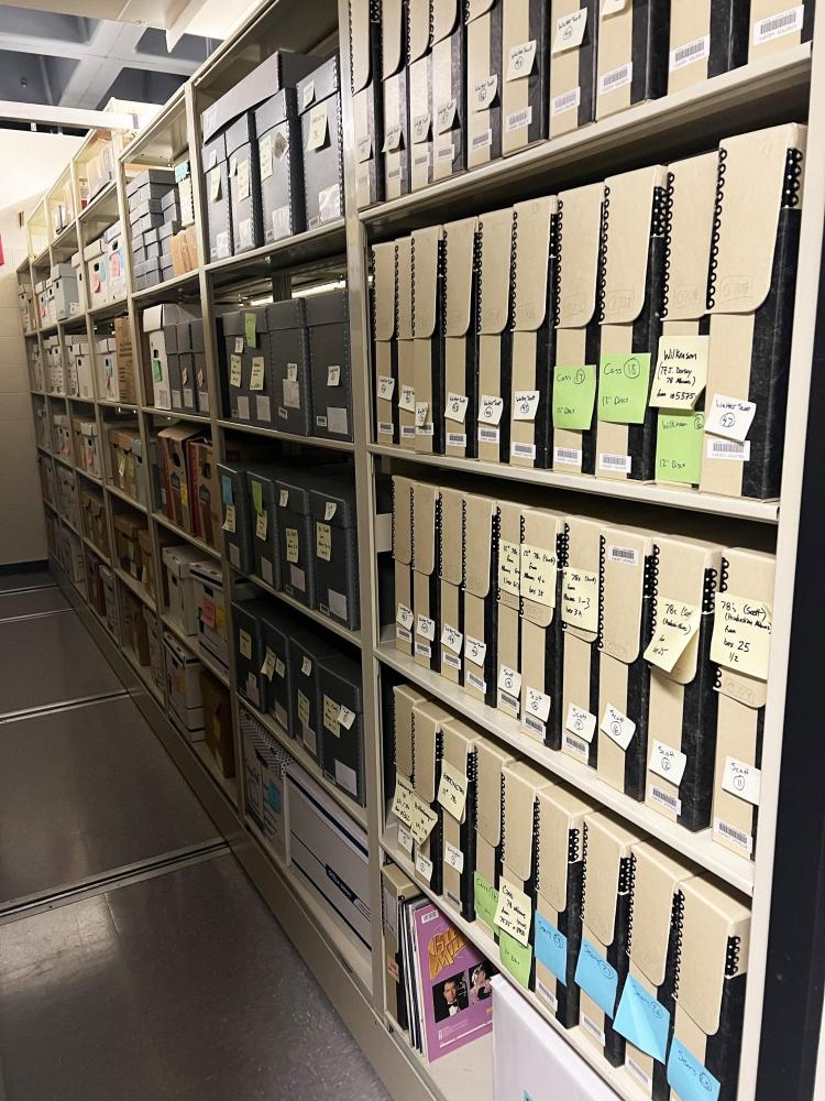 Glenn Miller collections archive in storage