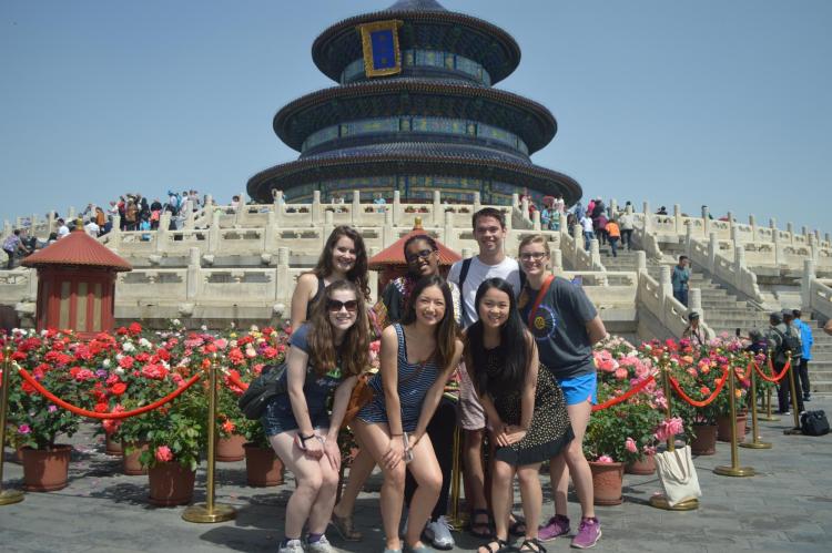 Students studying abroad in Beijing, China