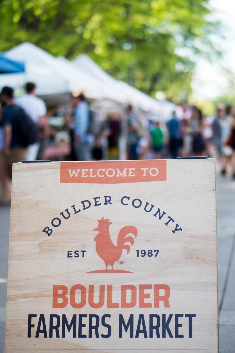 Boulder Farmer's Market sign