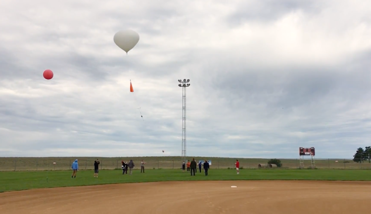 Science Discovery students send a high-altitude balloon into the air