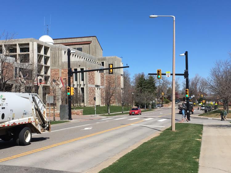 HAWK traffic signal at Regent Drive
