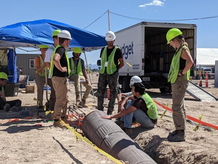 CU Hyperloop members gear up to test out their tunnel support structure