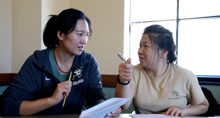 People participate in the Employee English Language Program at CU Boulder