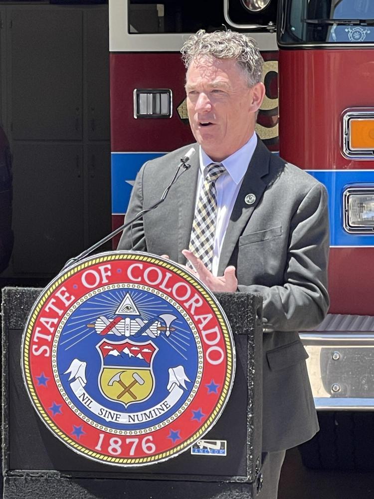 CU Boulder Chief Operating Officer Patrick O'Rourke speaks at a ceremony
