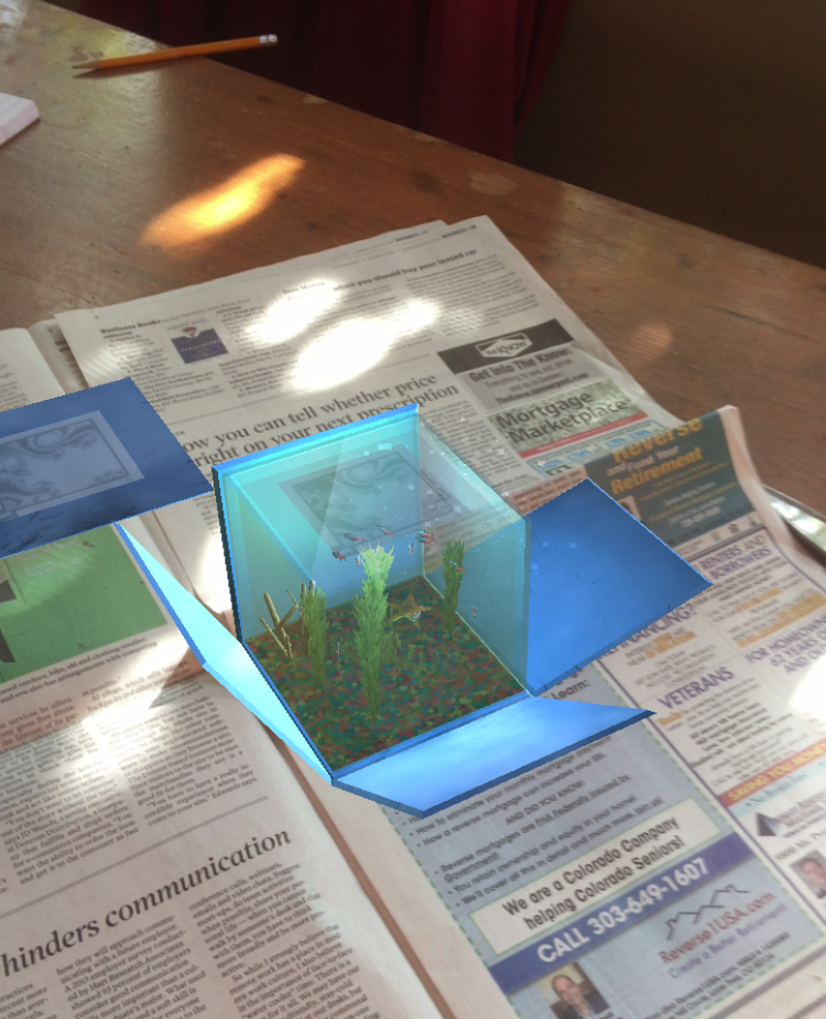 augmented reality with newspaper