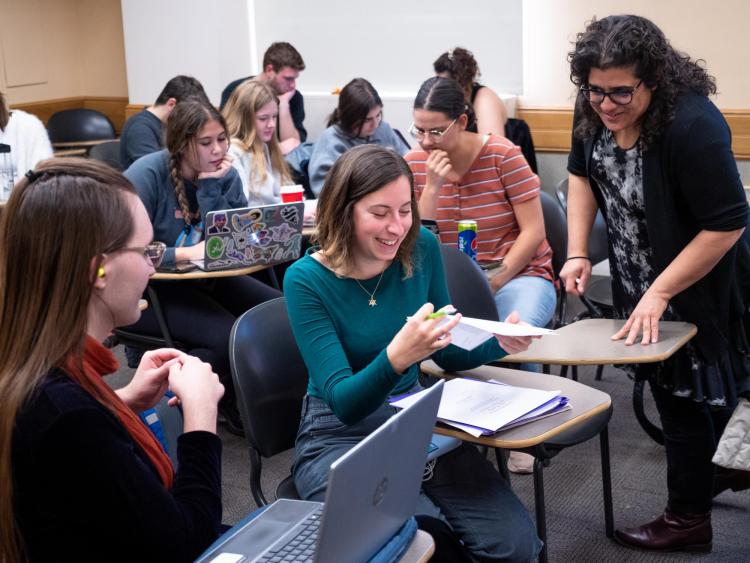 Students in Jewish studies course