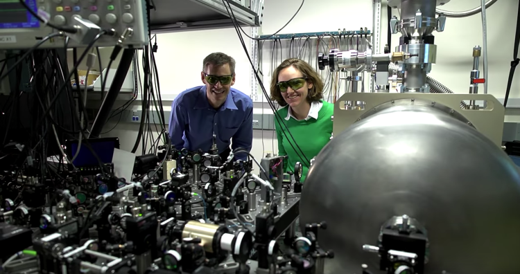 JILA physicists Cindy Regal and Konrad Lehnert.