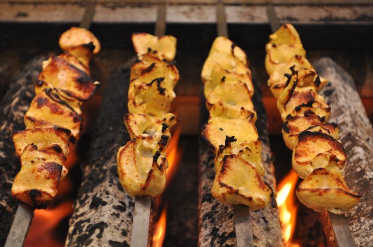 Kebobs on the grill
