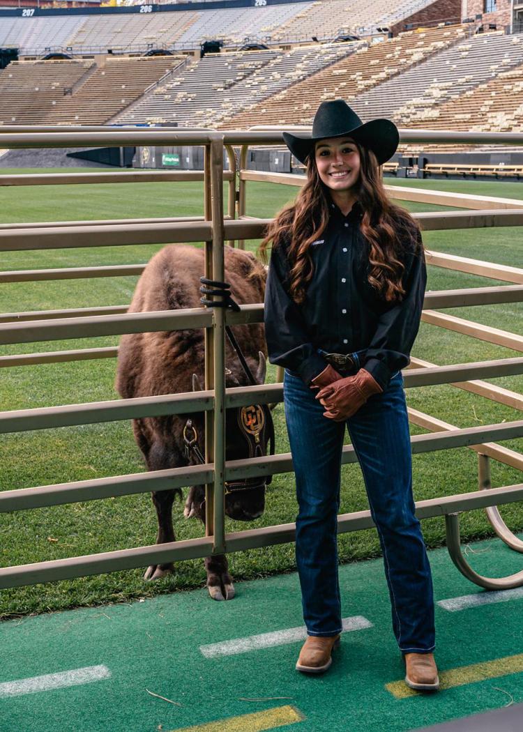 Handler Kate Drobnich with Ralphie