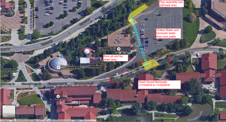map illustrated the stretch of impacted roadway