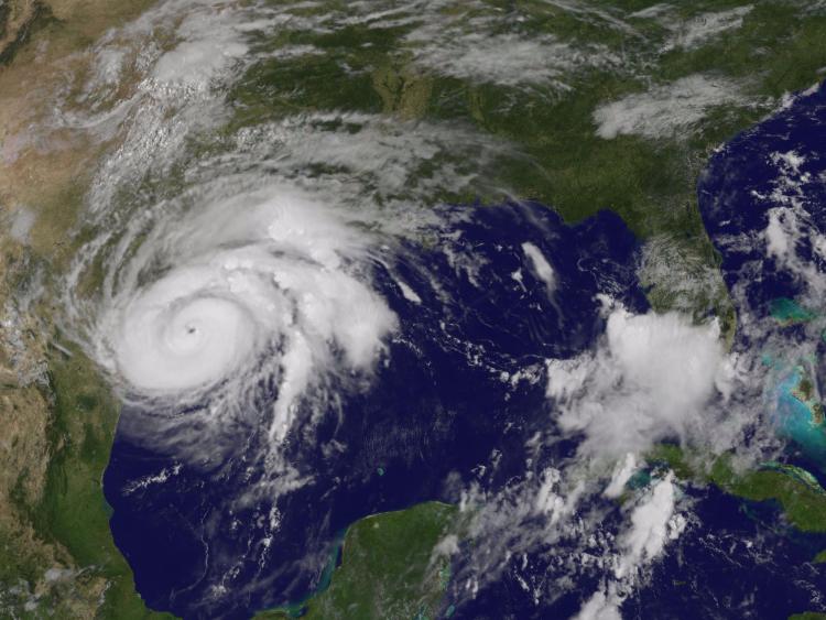 satellite image of hurricane harvey