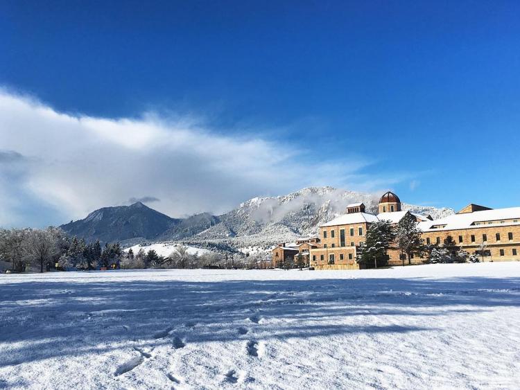 From @leedscareer Instagram | “Spring break” at Leeds. Only in Colorado.