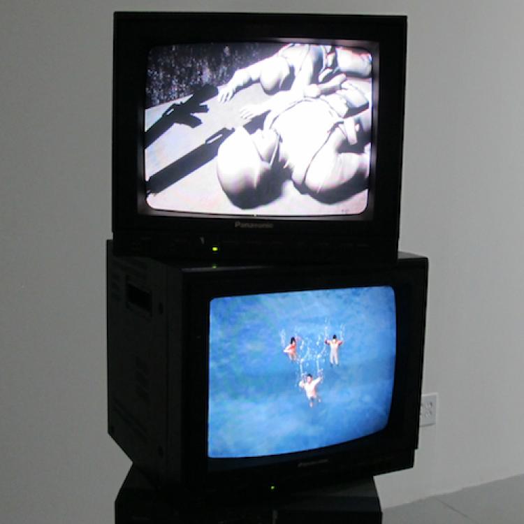 "Lessons of War" video art installation