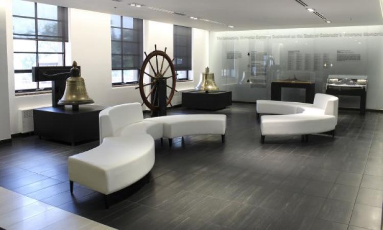 Veterans Memorial Lounge features original artifacts from the USS Colorado